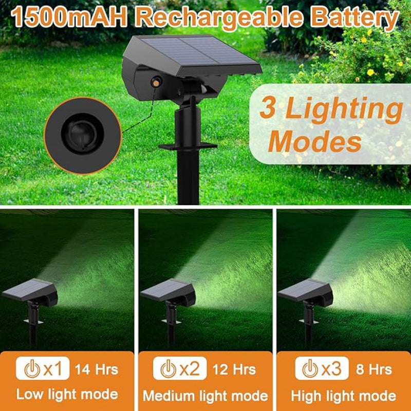 Outdoor Solar Spotlight 2 In 1 Landscape Security Light