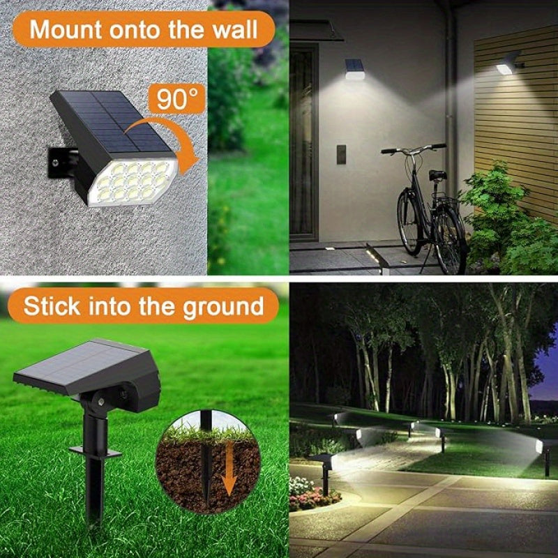 Outdoor Solar Spotlight 2 In 1 Landscape Security Light