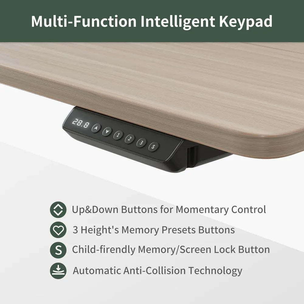 Fezibo Electric Standing Desk With Drawers Adjustable