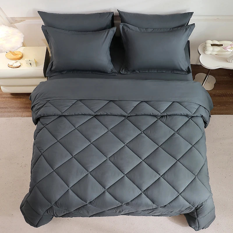 easYumCN 7 Piece Bedding Set Comforter Sheet Pillowcases