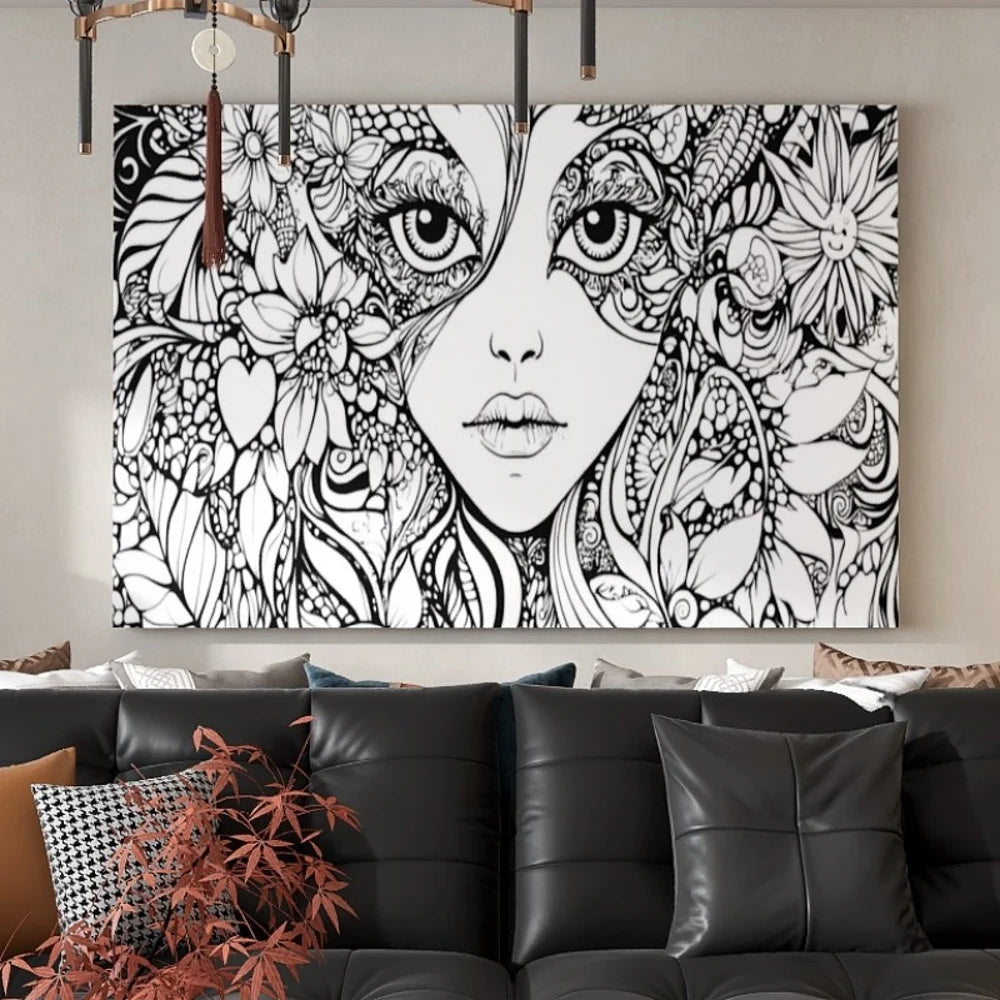 Pine Wood Frame Canvas Art Birthday Gift
