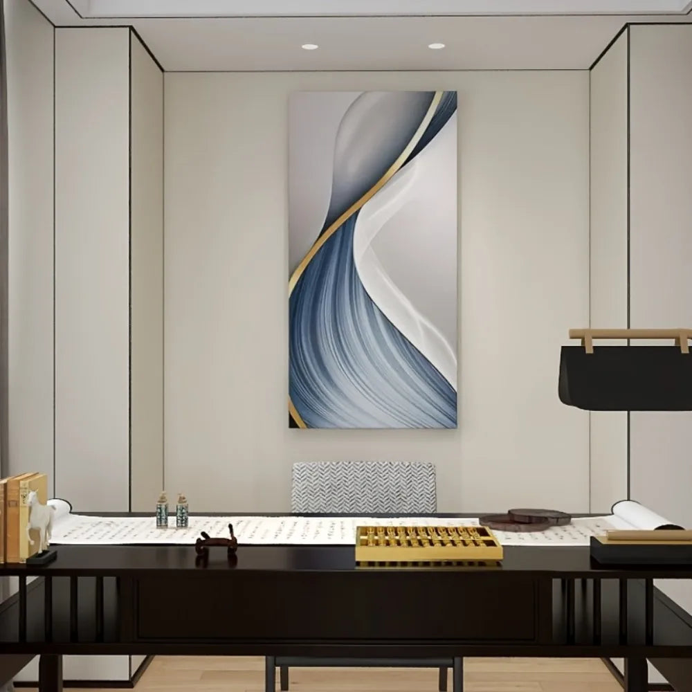 Hign-Concerned Abstract Canvas Poster With Wood Frame