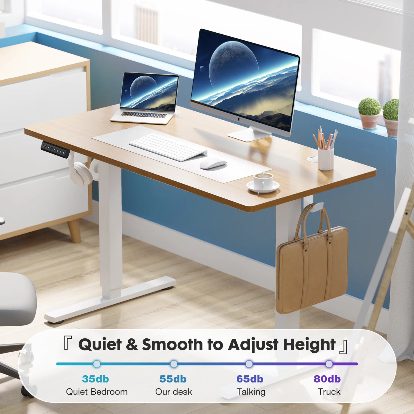 Warm Welcome Decor JHK Electric Standing Desk Adjustable
