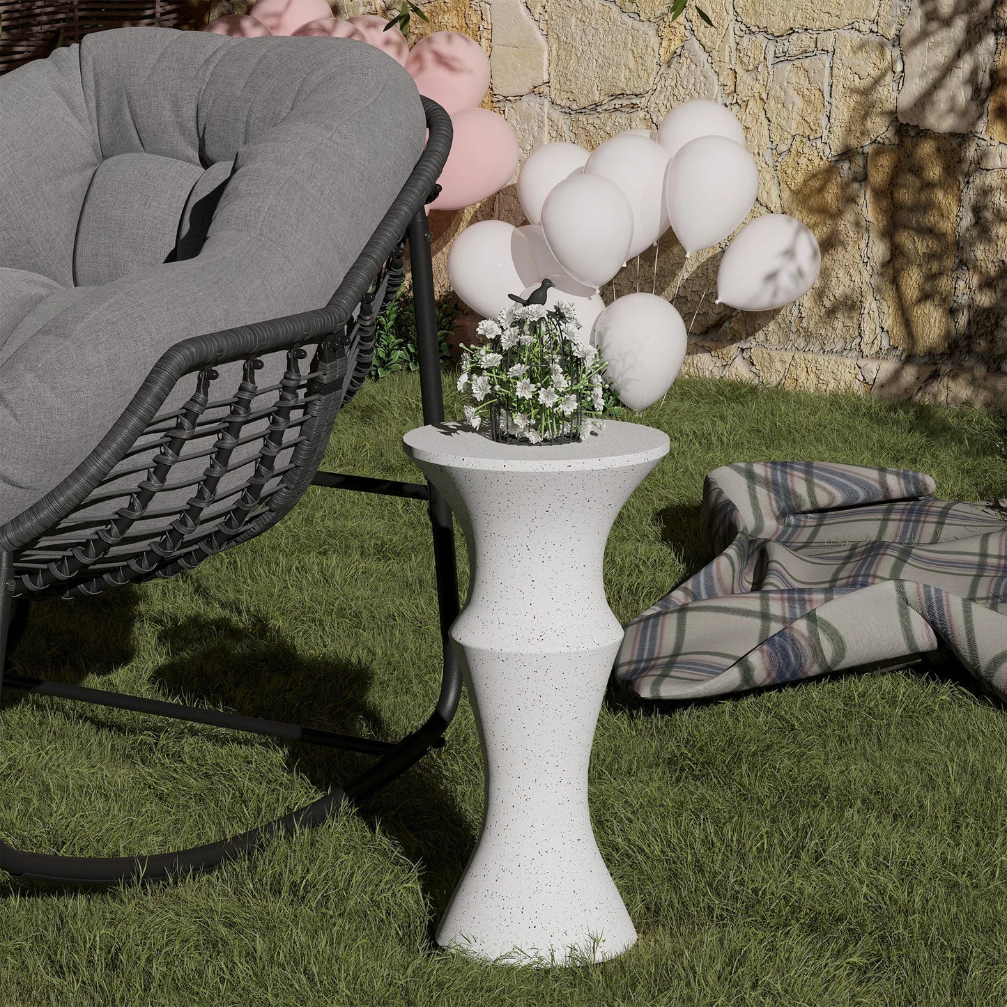 Naga Bahna Outdoor Side Table Decorative Garden Plant Stand