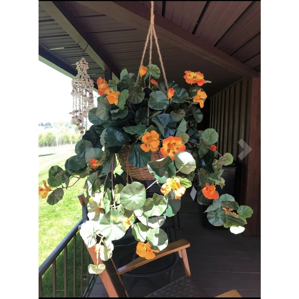 Guangdong Nasturtium Artificial Plant in Hanging Basket