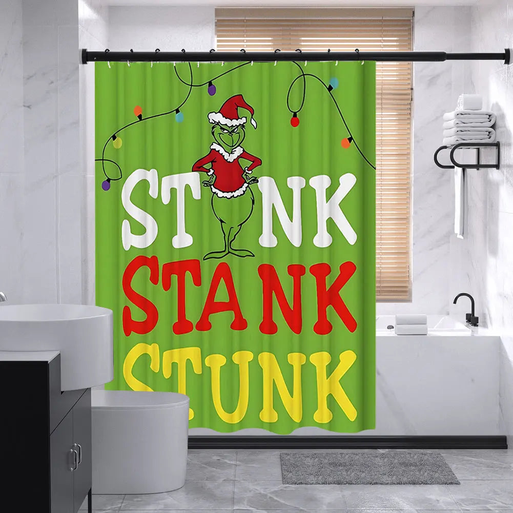 Warm Welcome Decor Christmas Snowman Shower Curtain Set Rugs