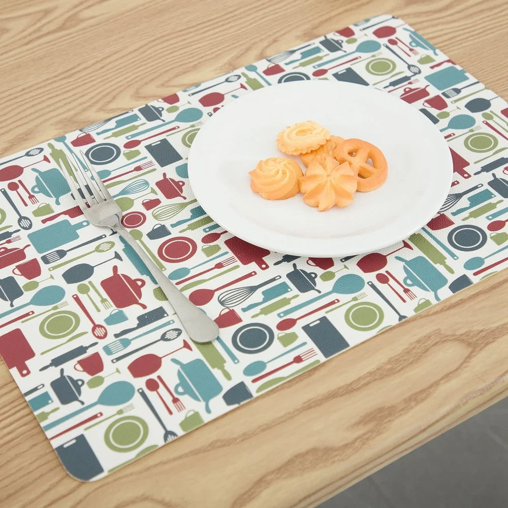 Warm Welcome Decor Vinyl Placemats Set of 4 Indoor Outdoor