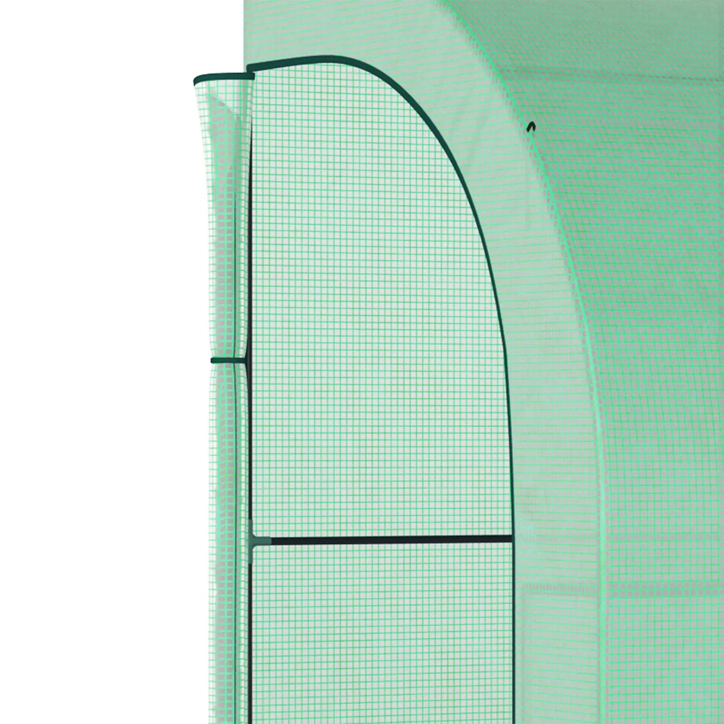 Outsunny Garden Greenhouse With Windows And Zippered Doors