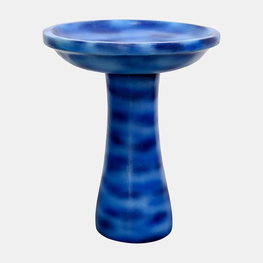 Concrete Bird Bath With Faux Ceramic Finish Freestanding