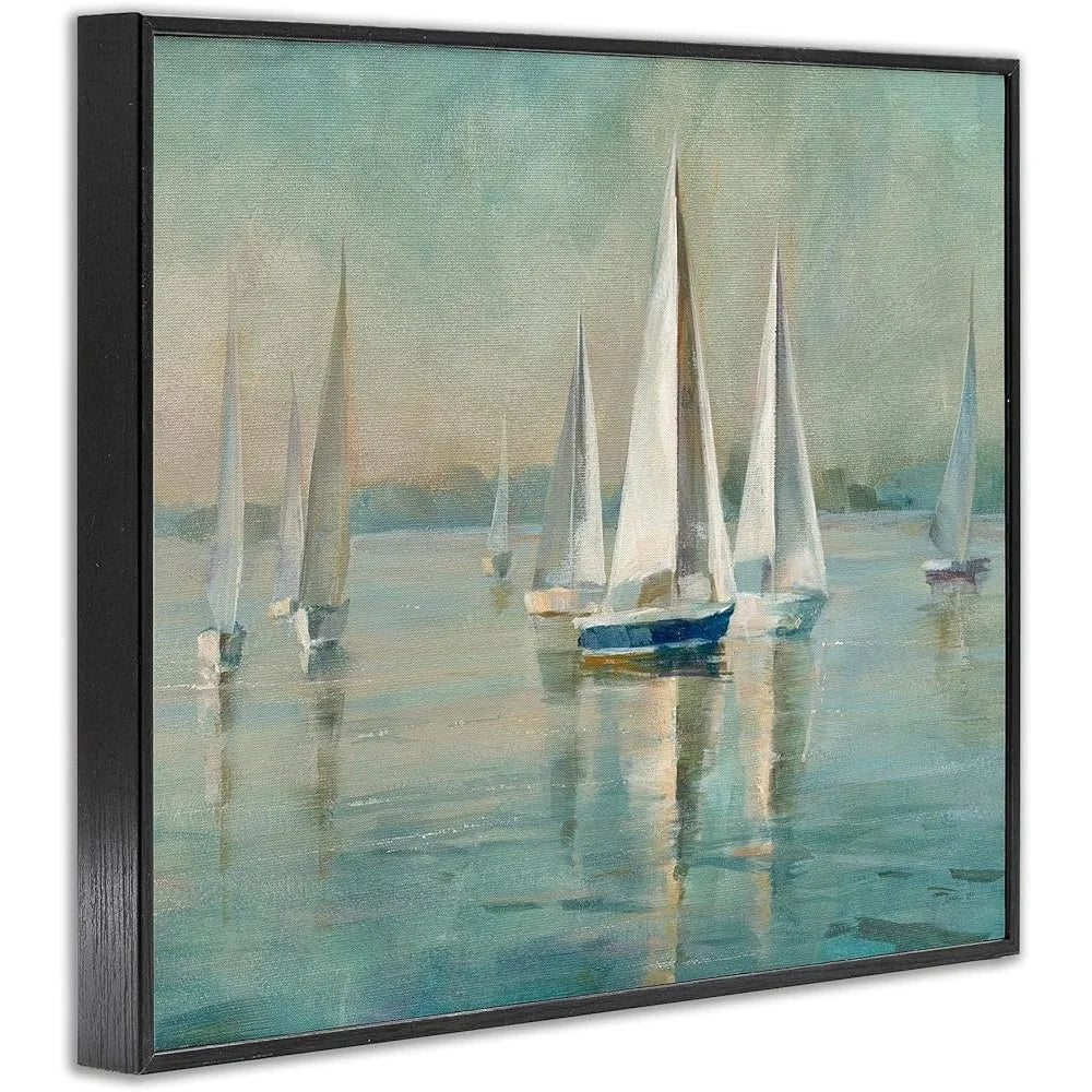 Dutrieux Sailboats Nautical Art Framed Giclee Lithograph
