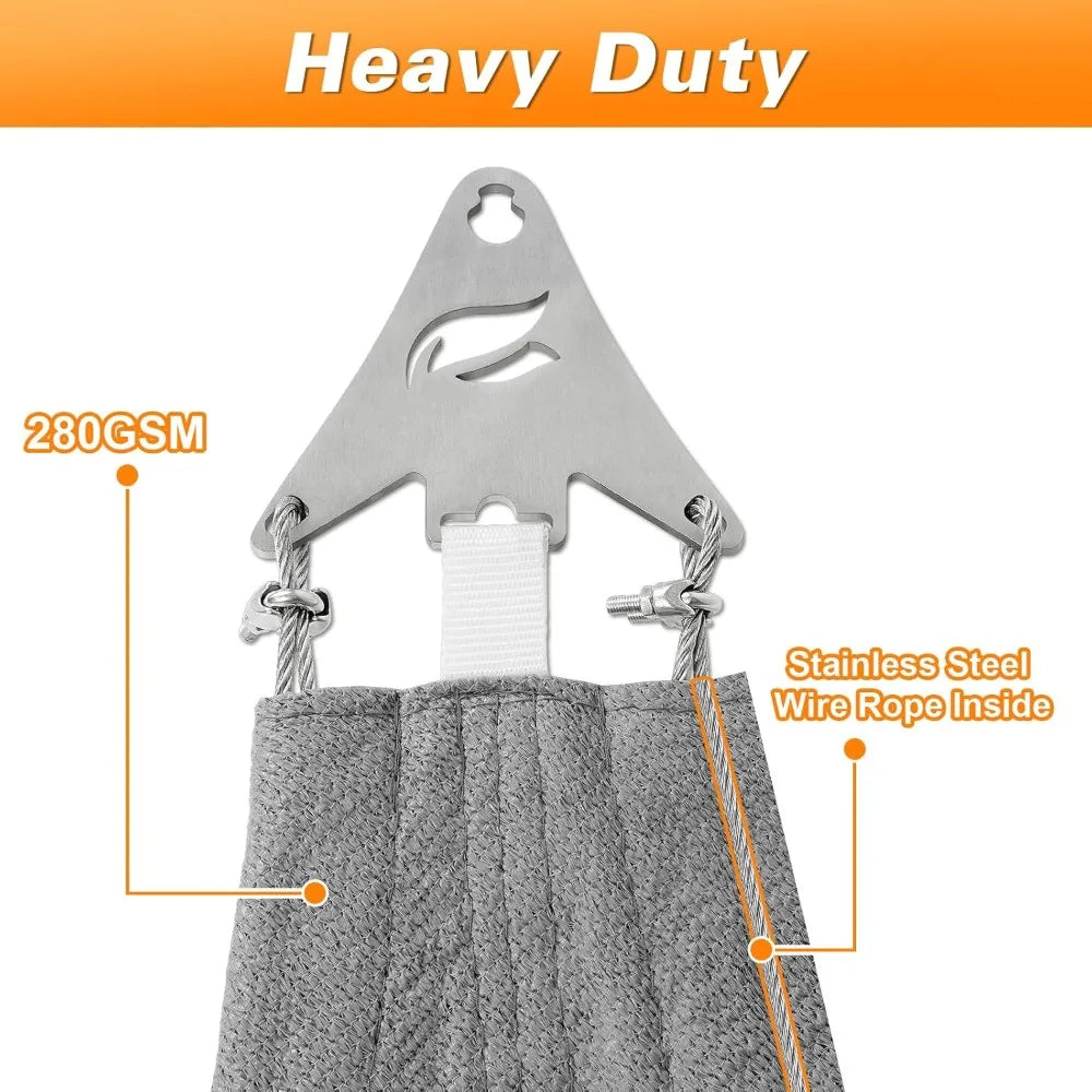 Shade Sail Featuring Stainless Steel Tri Fasteners And Wires