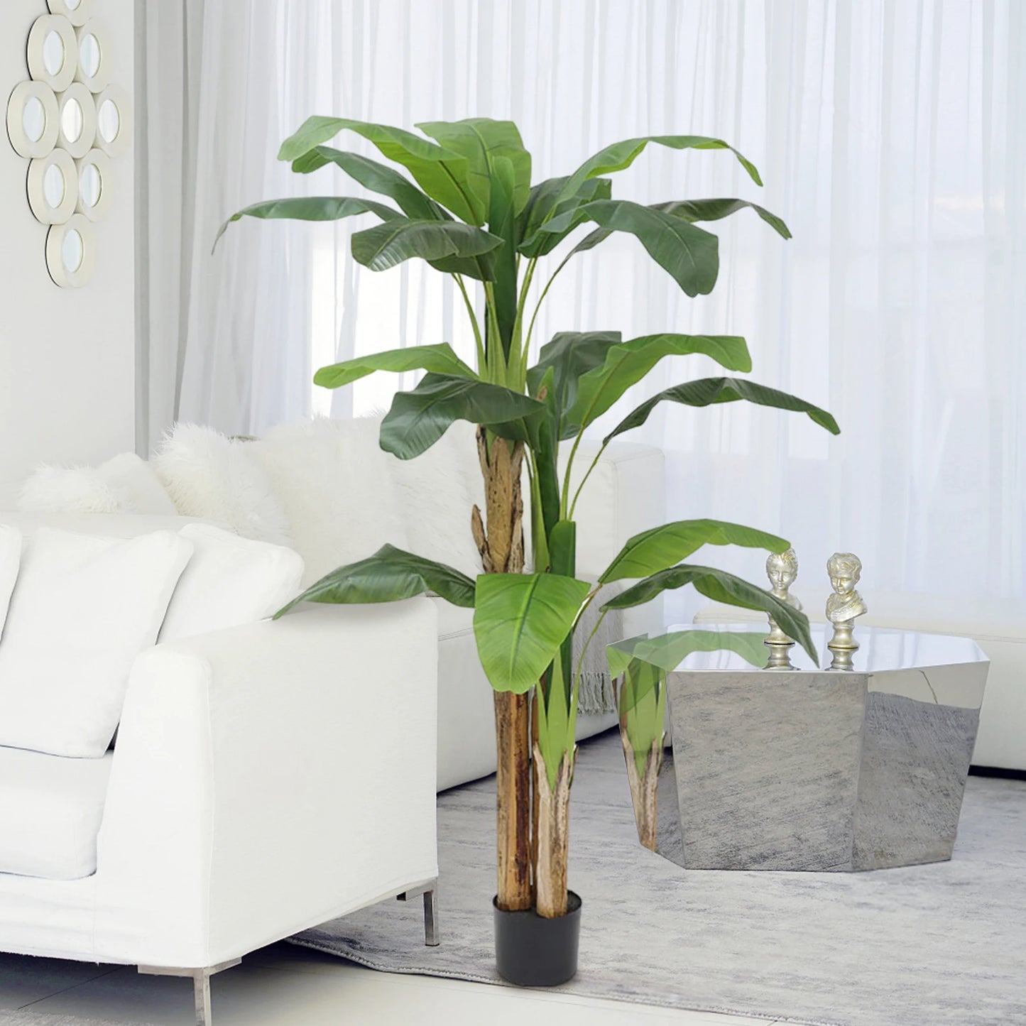 HiMISSCN Artificial Banana Tree Faux Plant For Home Decor