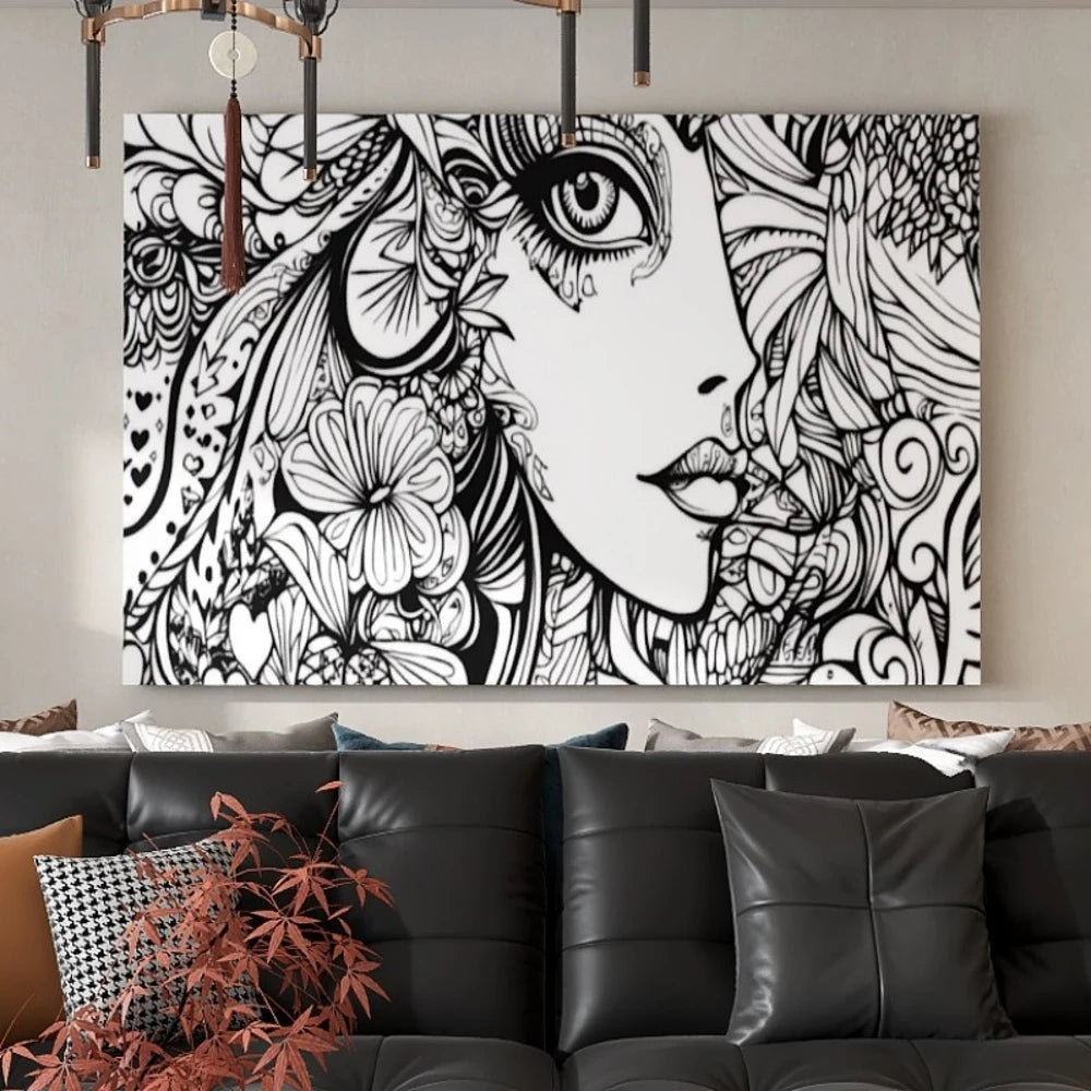 Pine Wood Canvas Wall Art Frame