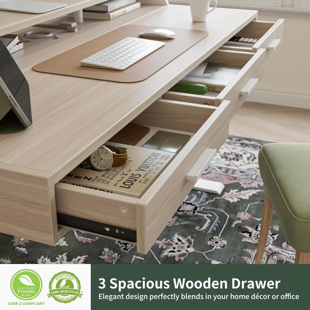 Fezibo Electric Standing Desk With Drawers Adjustable