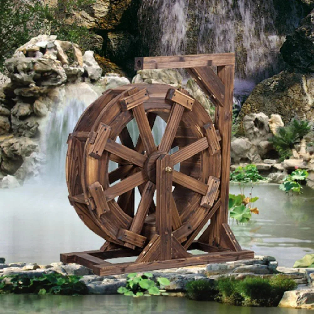 EEDS Water Wheel Fountain for Outdoor Garden with Stand