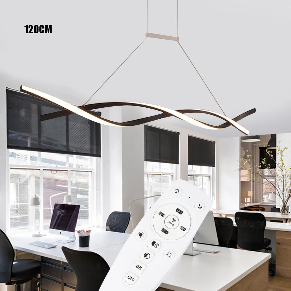 Bymaocar Pendant Light Remote Dimmable LED Dining Fixture
