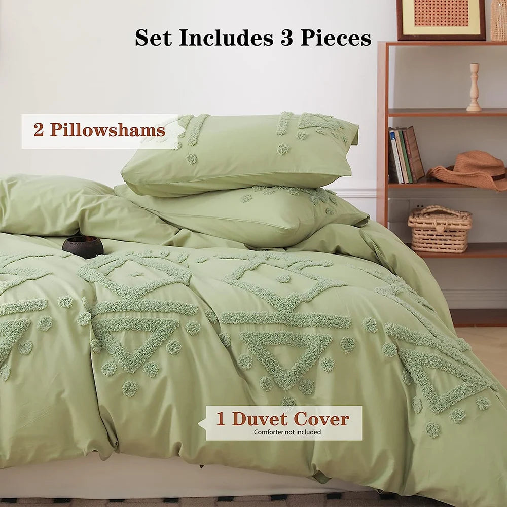 Simple Opulence Bedding Set 3 Piece 100 Cotton Duvet Cover