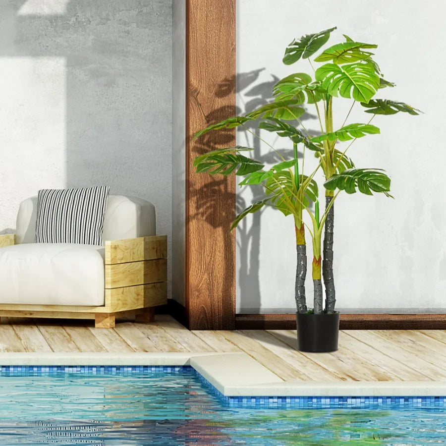 HOMCOM Monstera Tree Artificial Plant Indoor Outdoor