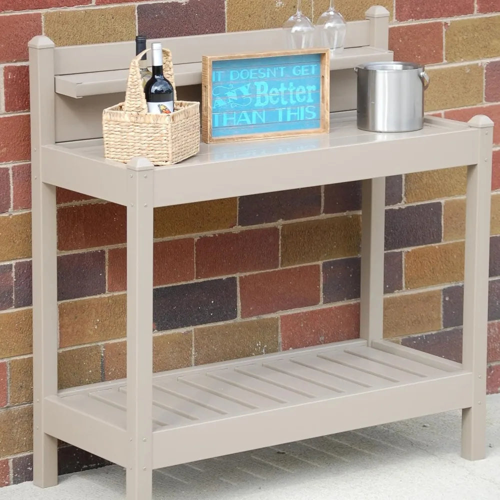 Guangbai Vinyl Potting Bench for Indoor Outdoor Garden