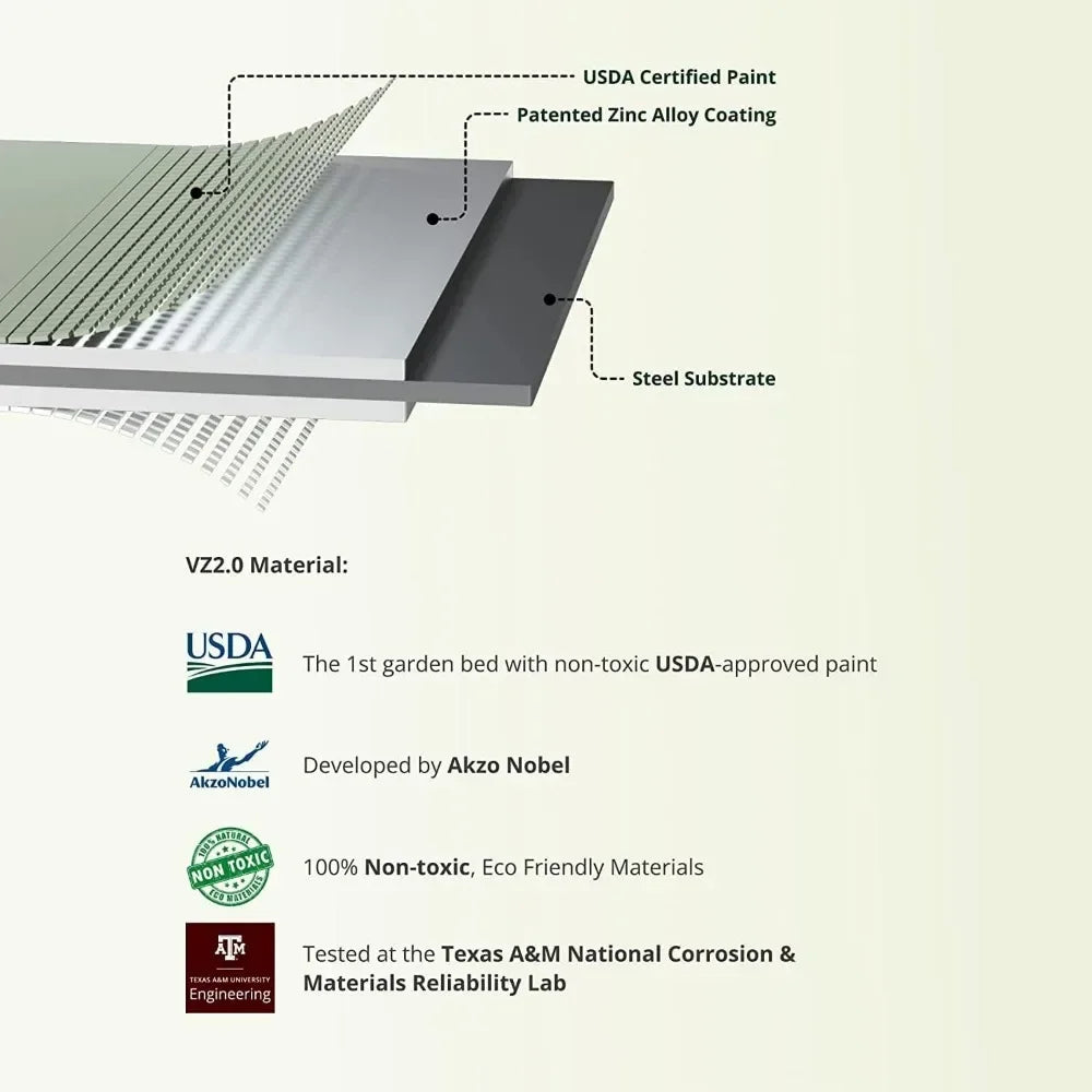 U Shape Raised Garden Bed Metal Planter For Vegetables