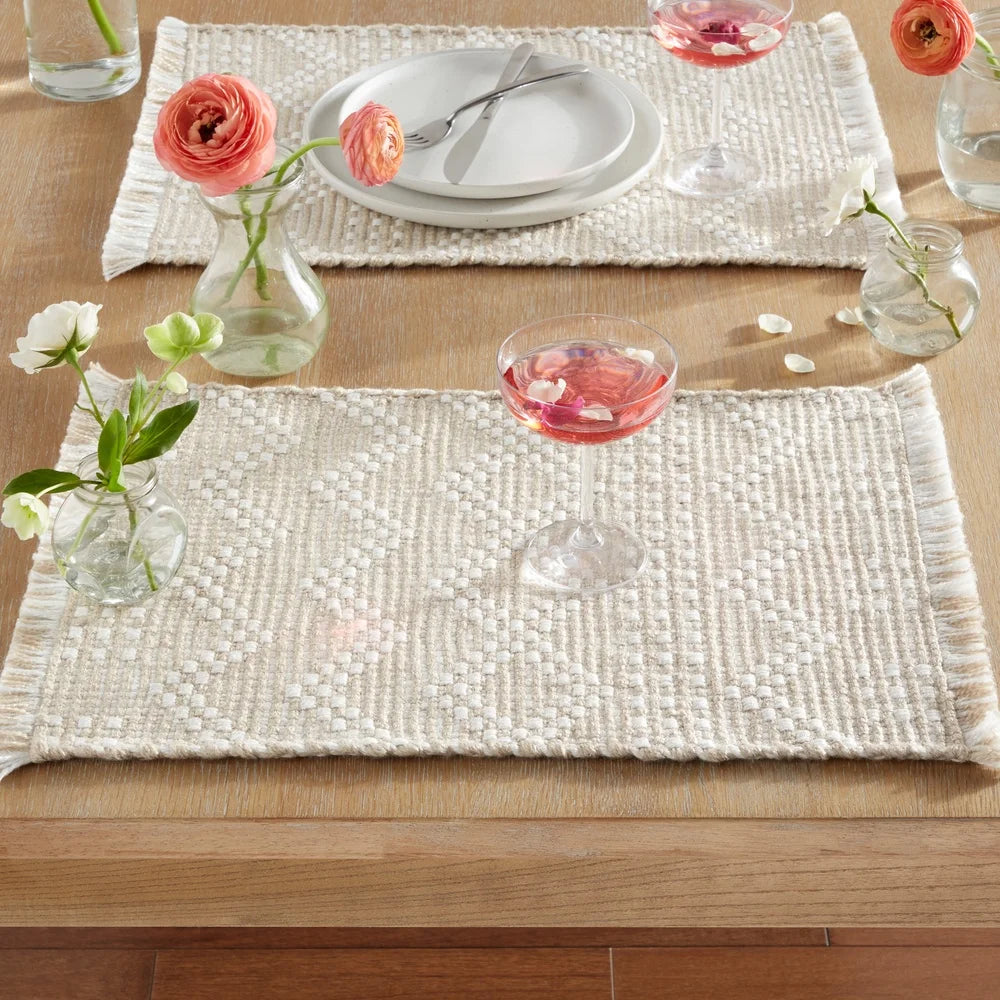 Warm Welcome Decor 4 Piece Vinyl Placemat Set Durable