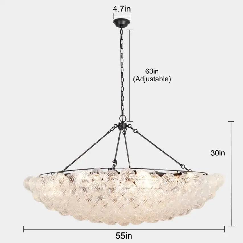 Bubble Chandelier Modern Luxury Pendant Light Globe Glass