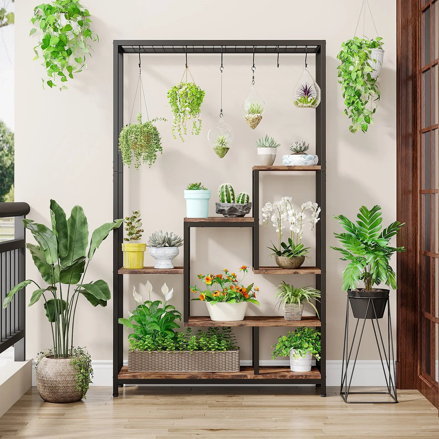 Tribesigns 5 Tier Indoor Plant Stand Metal Shelf Unit
