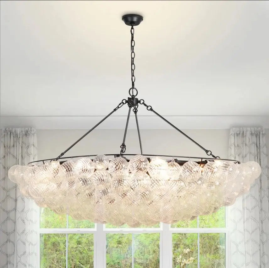 Bubble Chandelier Modern Luxury Pendant Light Globe Glass