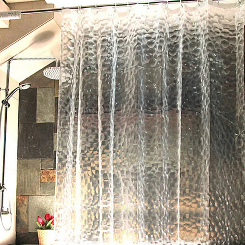Warm Welcome Decor Mold Proof Waterproof 3D Shower Curtain