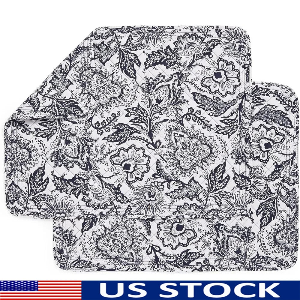 Warm Welcome Decor Reversible Cotton Placemats 2 Pack