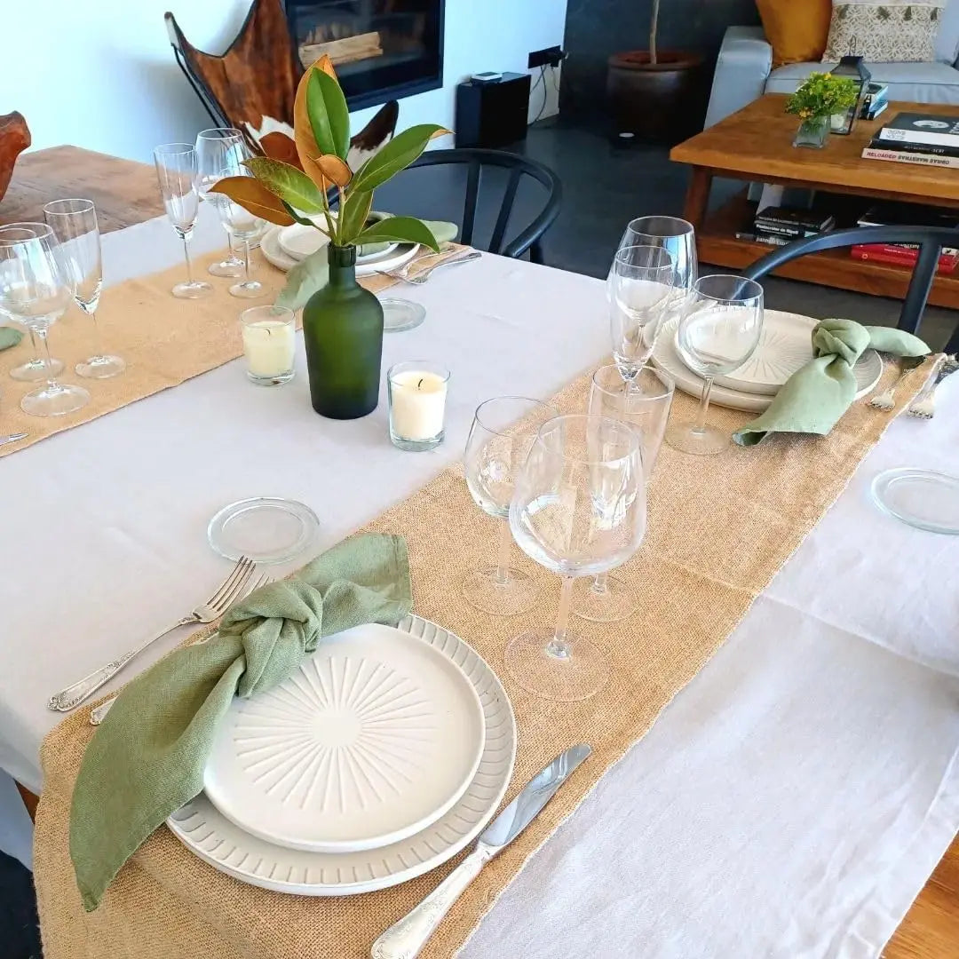 Warm Welcome Decor Burlap Table Runners 36 Pack Set