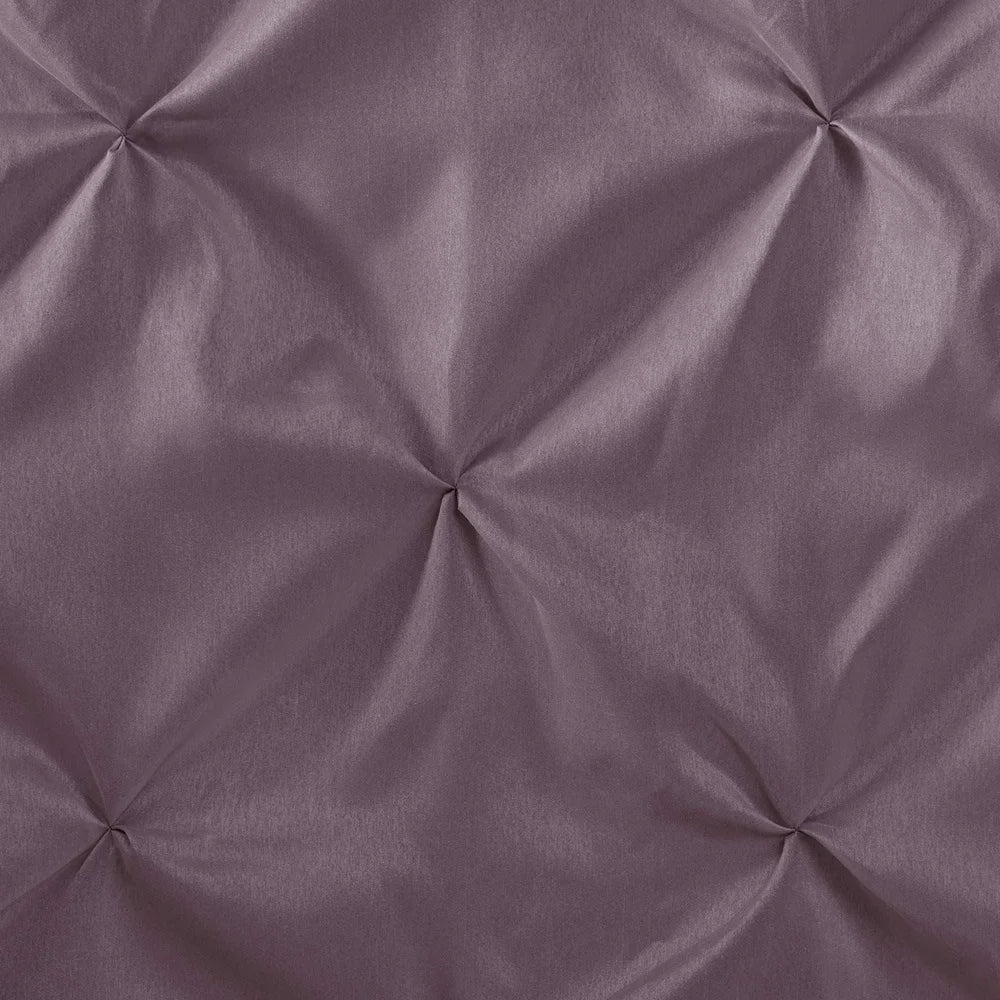 Plum Faux Satin Shower Curtain Lightweight Semi-Sheer Bathroom Decor 72x72 with 12 Button Holes Machine Washable Easy Care