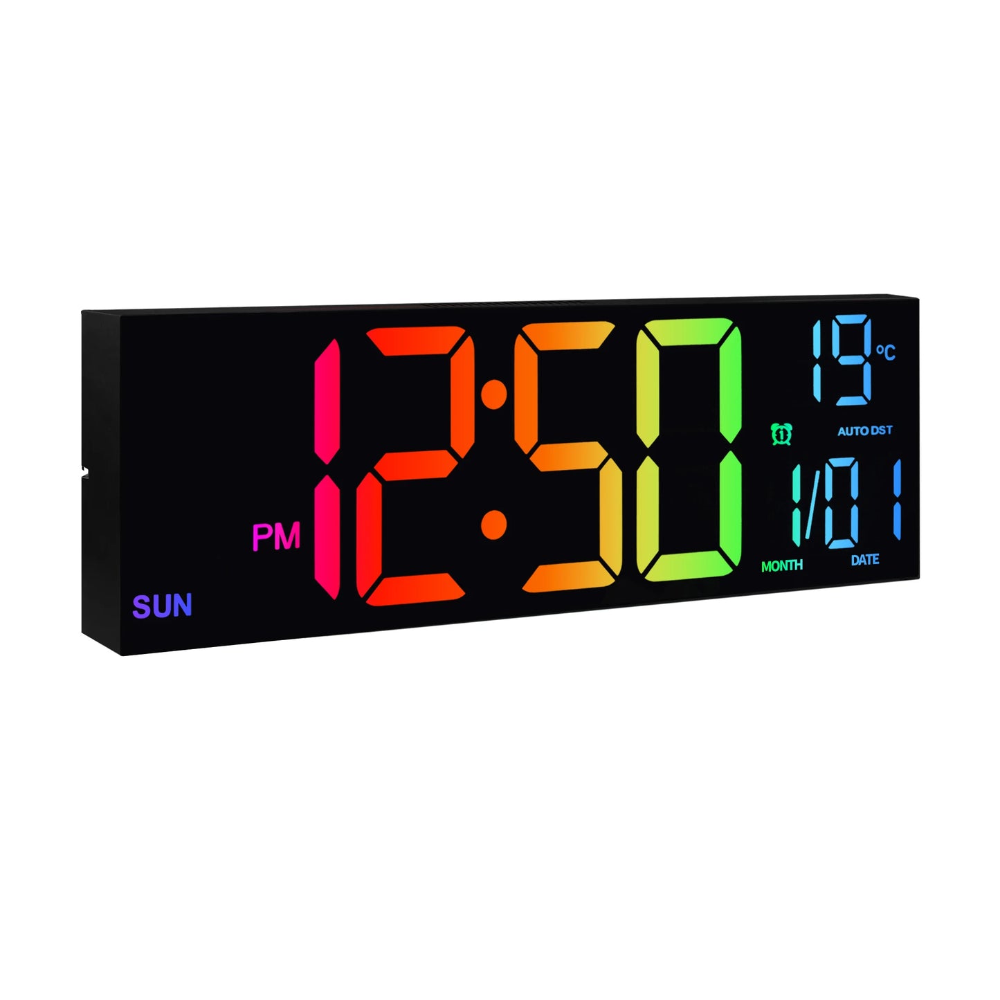 Warm Welcome Decor Digital Wall Clock Remote Temperature