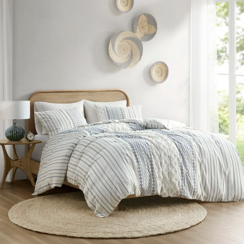 CN Hong Kong Cotton Printed Duvet Cover Set With Chenille