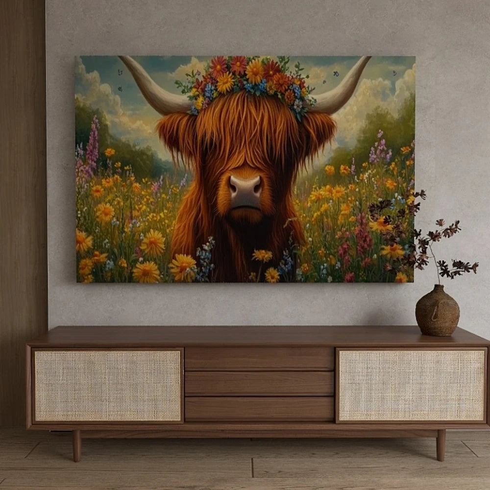 Canvas Wall Art Pine Solid Wood Frame