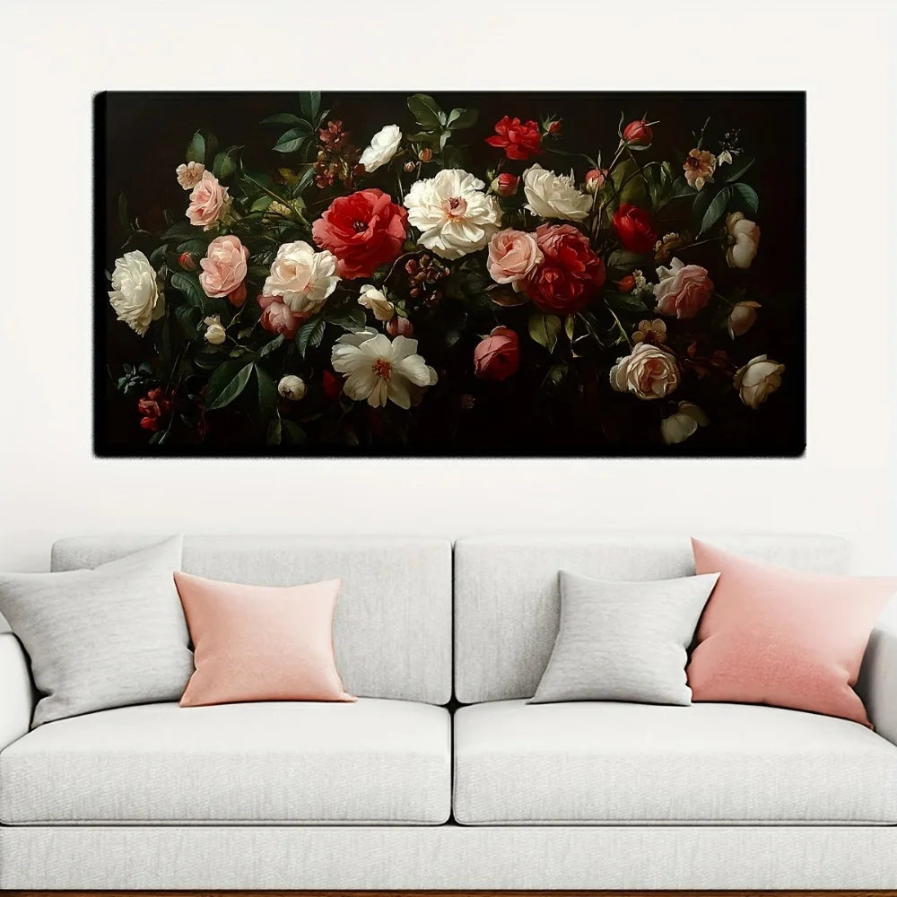 Hign-concerned Victorian Floral Canvas Art Print Decor
