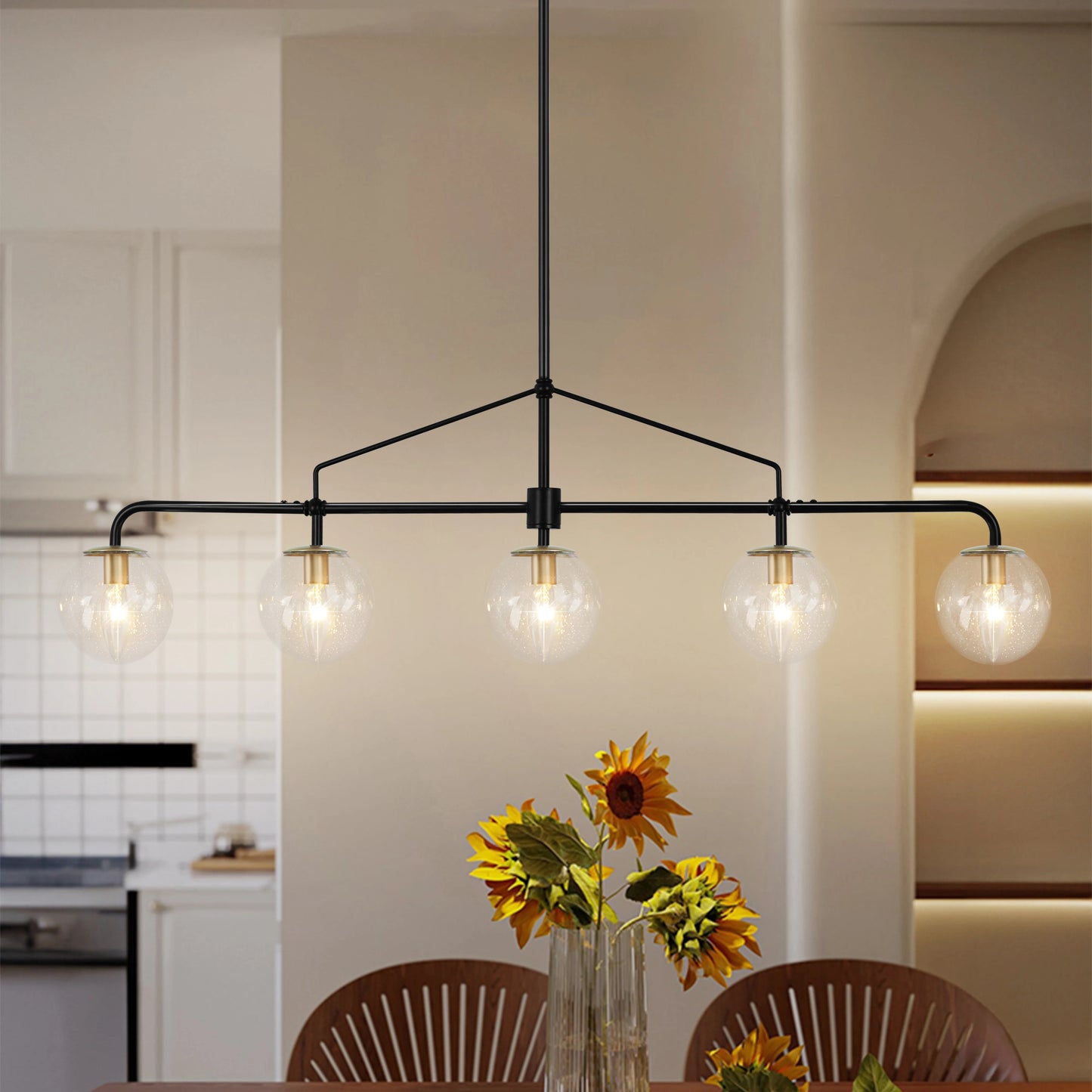 Island Lights Kitchen Linear Chandelier For Dining Room