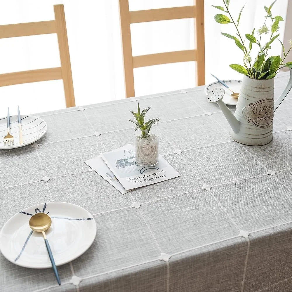 Warm Welcome Decor Wrinkle Resistant Tablecloth Waterproof