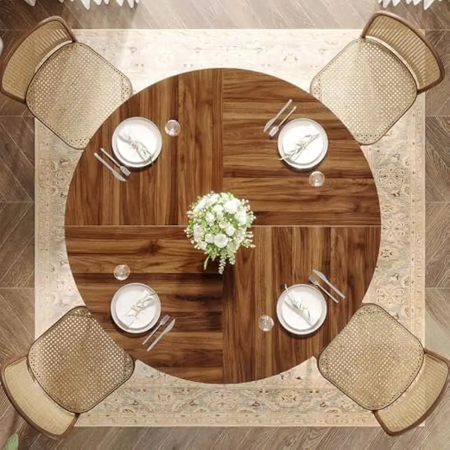 Little Tree Round Dining Table Wood Top With Metal Base
