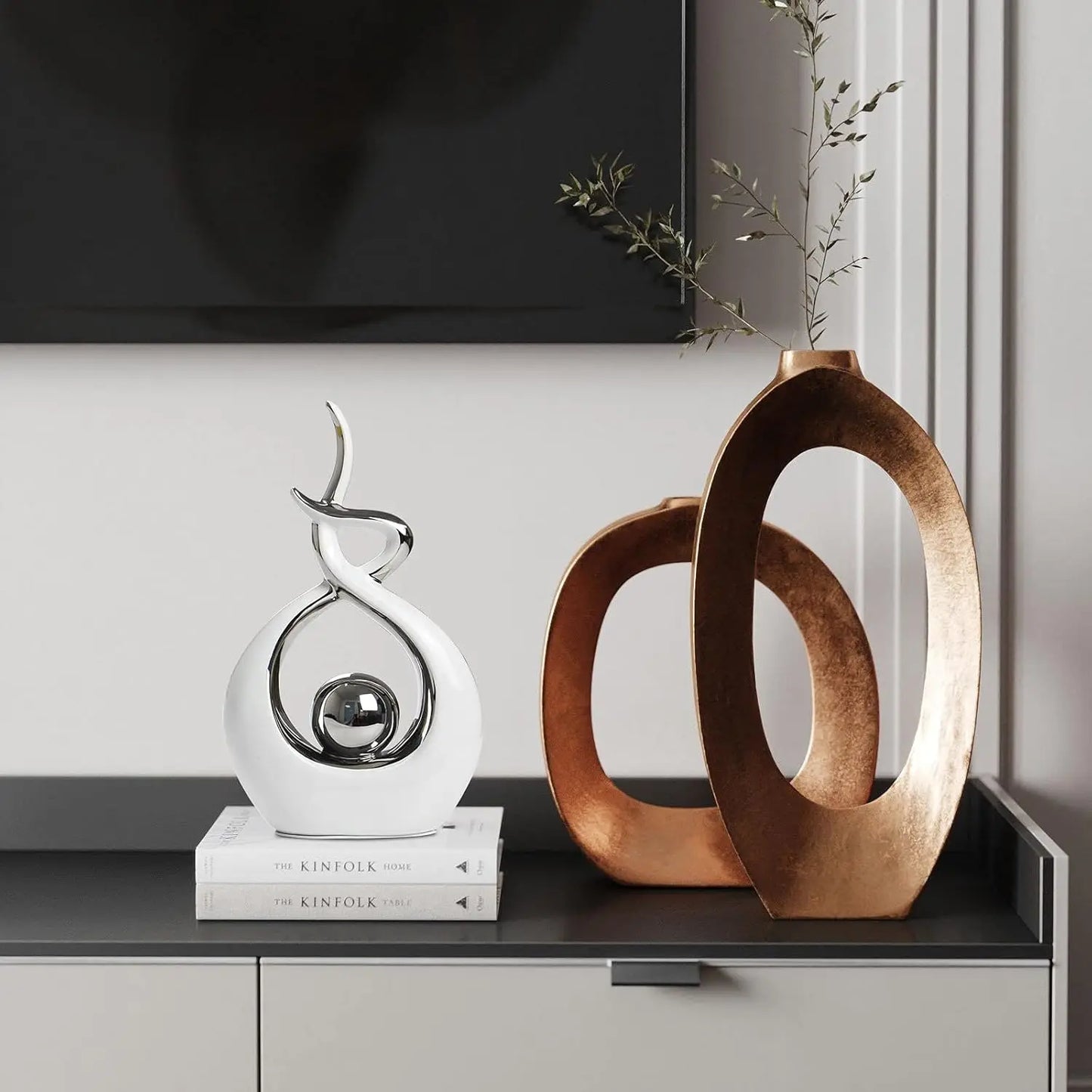 Warm Welcome Decor Modern Abstract Ceramic Statue For Home