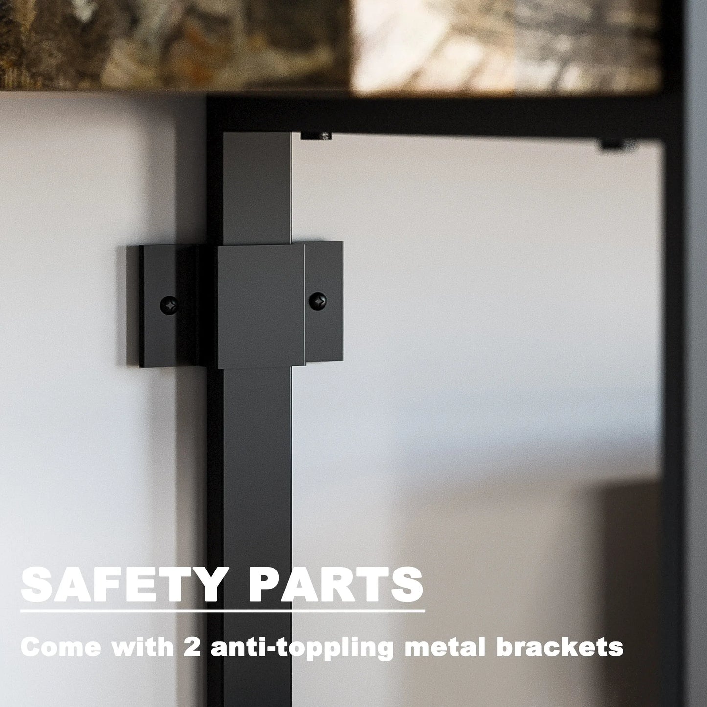 IRONCK Industrial 5-Tier Bookshelf And Bookcase With Open Shelves