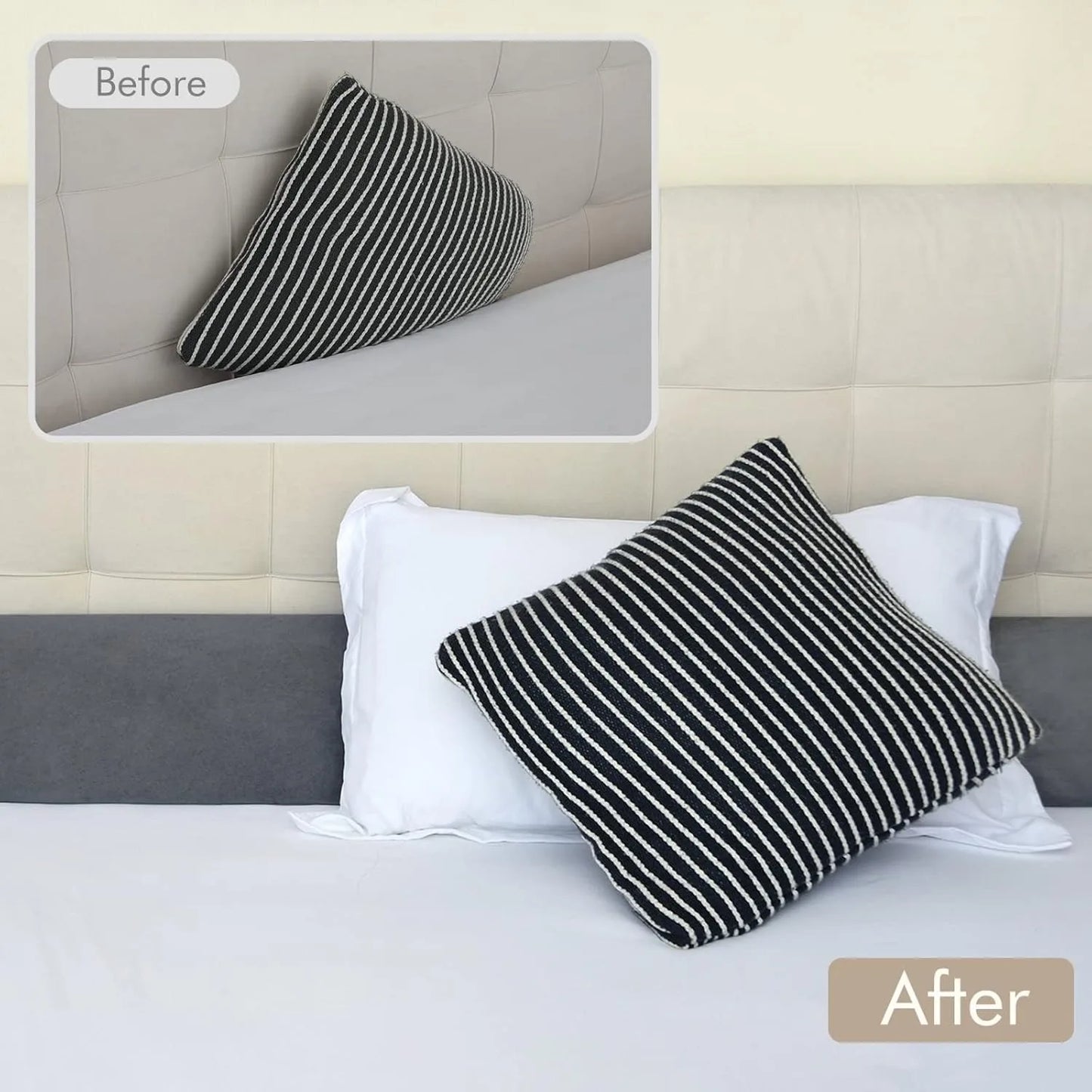 King Bed Wedge Pillow Gap Filler For Headboard Premium Foam