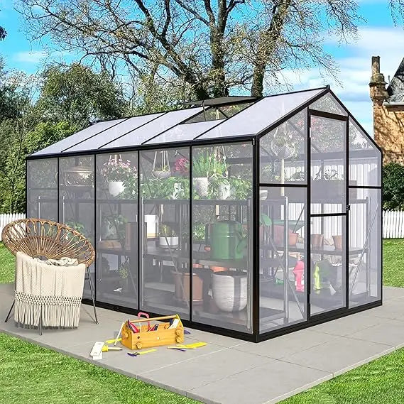 Polycarbonate Greenhouse Walk In Aluminum Frame Garden