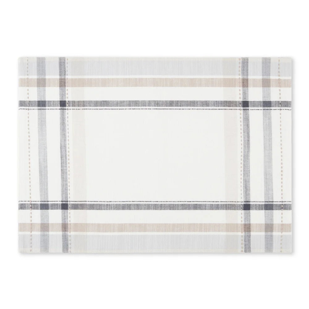 Warm Welcome Decor Cotton Plaid Fabric Placemat Dining Table