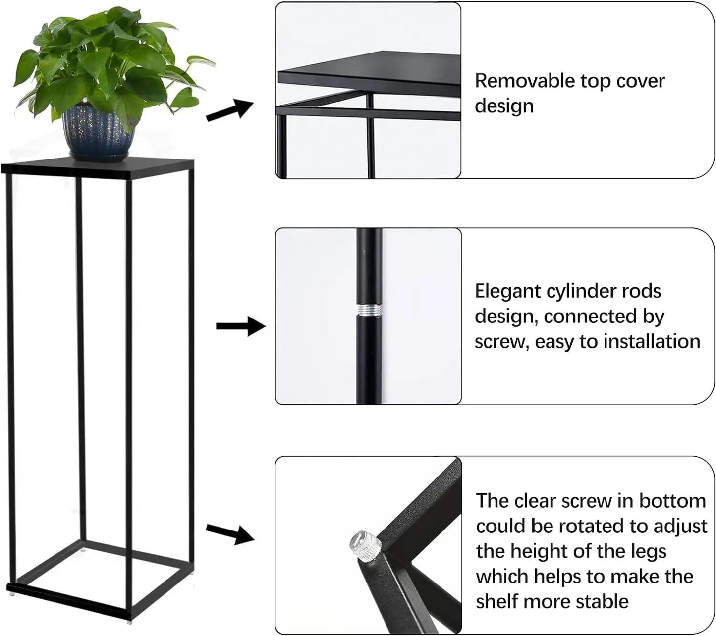 Warm Welcome Decor Three Piece Flower Vase Plant Shelf