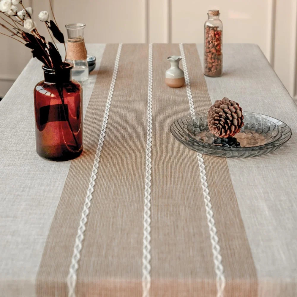Warm Welcome Decor Waterproof Tablecloths Rectangular Linen