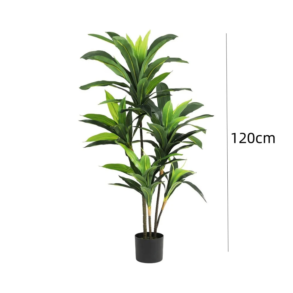 HiMISCN Artificial Dracaena Plant Fake Tree In Pot Decor