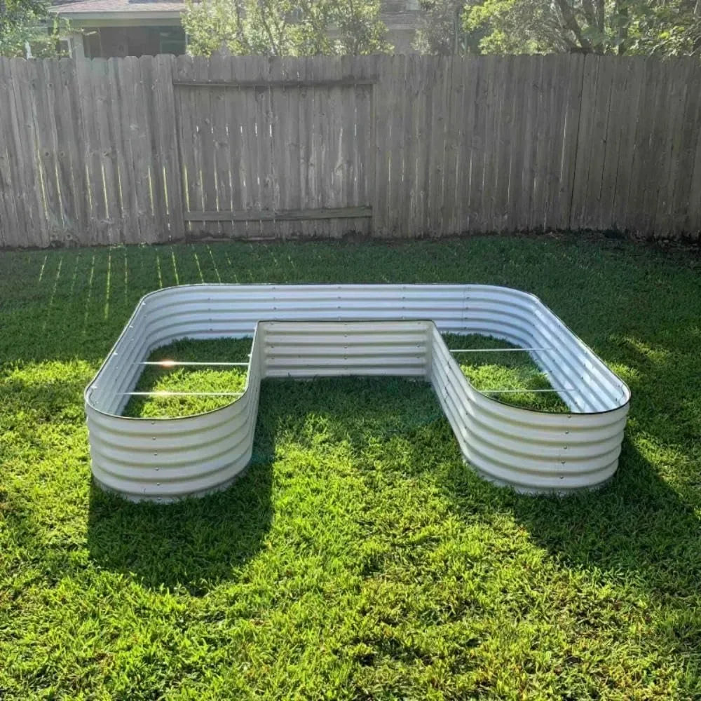 U Shape Raised Garden Bed Metal Planter For Vegetables