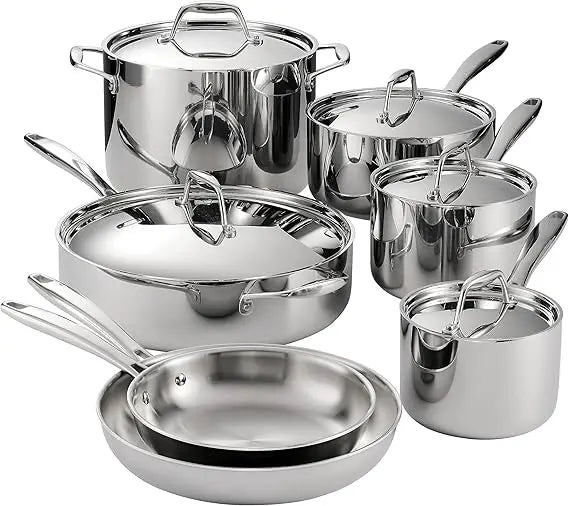 Warm Welcome Decor Tri Ply Cookware Set Stainless Steel