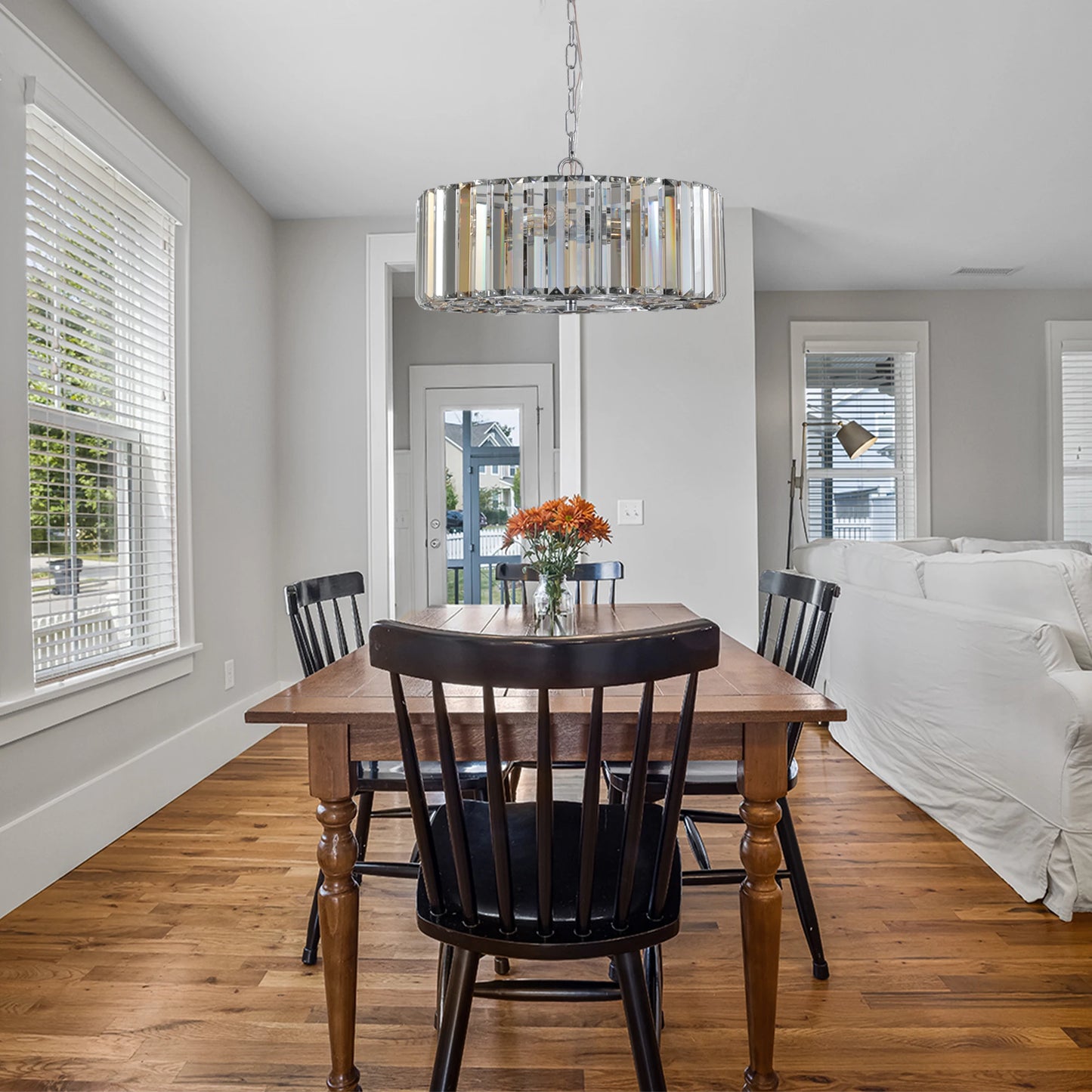 ARLGSITE Four Light Modern K9 Crystal Chandelier Pendant